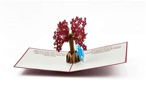 Law Firm – Holiday Card – Red Oak Tree - Awesome 3D Cards