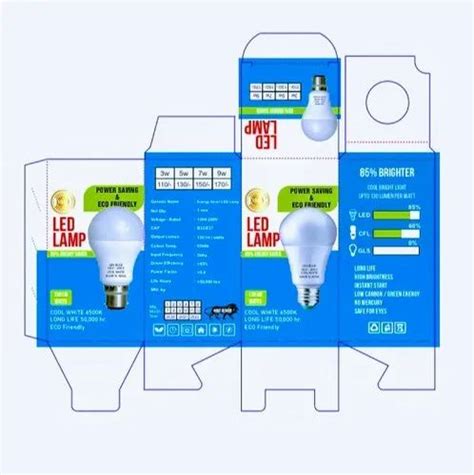 Custom Printed Die-Cut Led Bulb Packaging Box, For Electronics at Rs 1.8/unit in Ernakulam