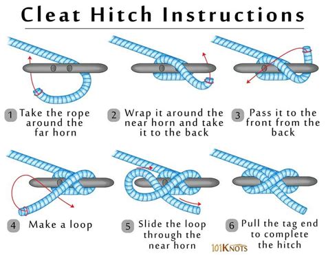 Tying a Cleat Hitch | 101 Knots | Sailing knots, Knots, Camping knots