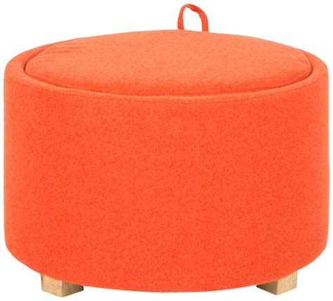 MCR4659B Ottomans - Furniture by Safavieh | Ottoman, Storage ottoman, Orange ottoman