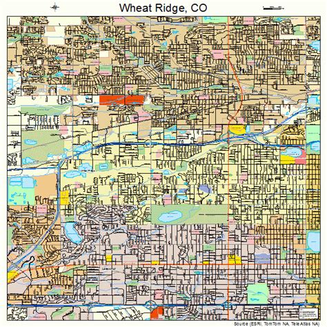 Wheat Ridge Colorado Street Map 0884440