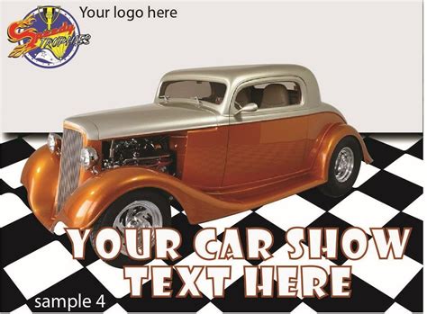 75 4"x3" CUSTOM CAR SHOW DASH PLAQUES! – Speedy Trophies