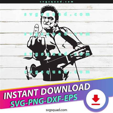 Johnny Cash SVG File Johnny Cash Clipart SVG File Cricut Norway | lupon.gov.ph