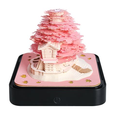 Omoshiroi Block 3D Notepad Sakura Treehouse 3D Calendar 2024 3D Memo ...