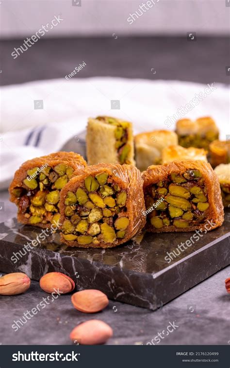 Varieties Pistachio Baklava Varieties Baklava On Stock Photo 2176120499 ...