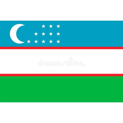 Uzbekistan Flag Vector Isolated Stock Vector - Illustration of element, flag: 141202687