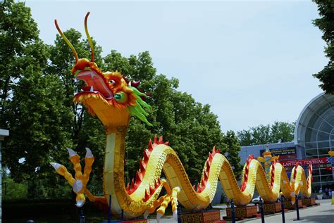 Giant Dragon at the Lantern Festival in the Missouri Botanical Gardens in St. Louis, MO June ...