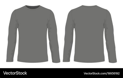 Mens black long sleeve t shirt Royalty Free Vector Image