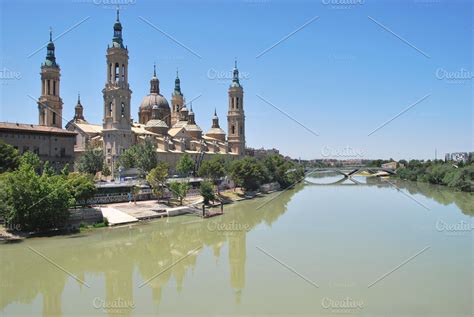 Ebro river. Zaragoza. Spain | High-Quality Architecture Stock Photos ~ Creative Market