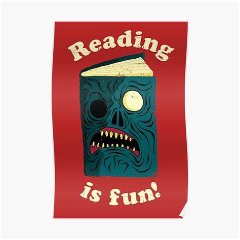 "Reading is Fun" Poster for Sale by DinoMike | Redbubble