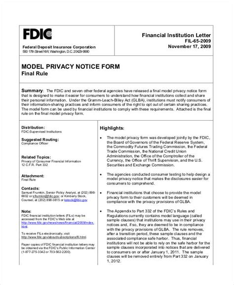 Privacy Notice - 8+ Examples, Format, How to Write, Pdf