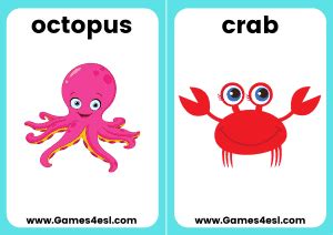 Sea Animals Flashcards | Games4esl