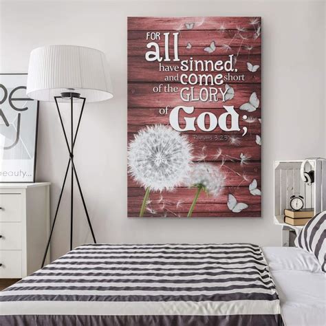 For All Have Sinned Kjv Romans 3:23 Bible Verse Wall Art Canvas - Teehall