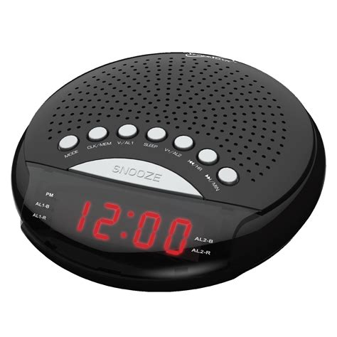 Supersonic 97095096M Dual Alarm Clock Radio - Black