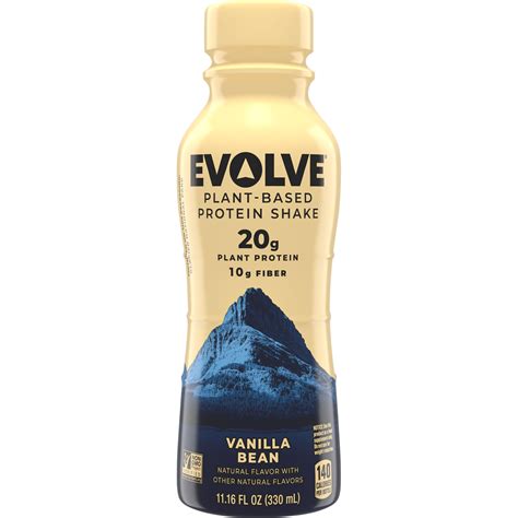 Evolve Plant Based Protein Shake Vanilla Bean Natural Flavor 11.16 Fl Oz Bottle - Walmart.com