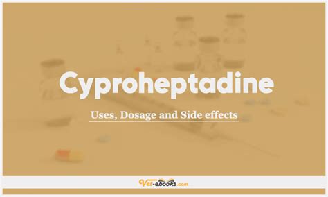 Cyproheptadine Dose For Dogs & Cats | Vet Drugs List