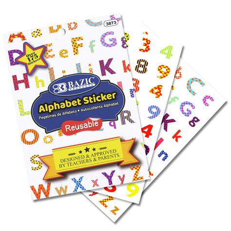 Alphabet Plastic Sticker book - Crown Office Supplies