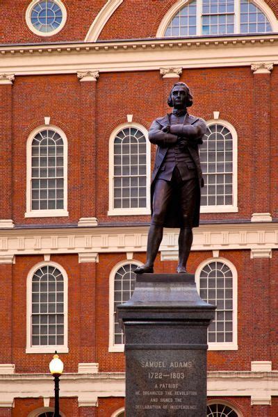 Statue of Samuel Adams in front of Faneuil Hall, Boston, Massachusetts ...