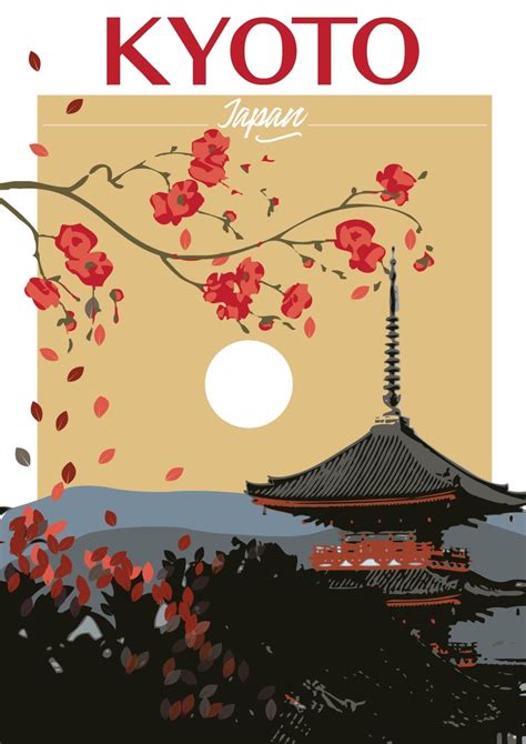 JAPAN Kyoto Vintage Travel Poster Diy Printable Pdf/jpeg - Etsy Australia | Vintage poster ...