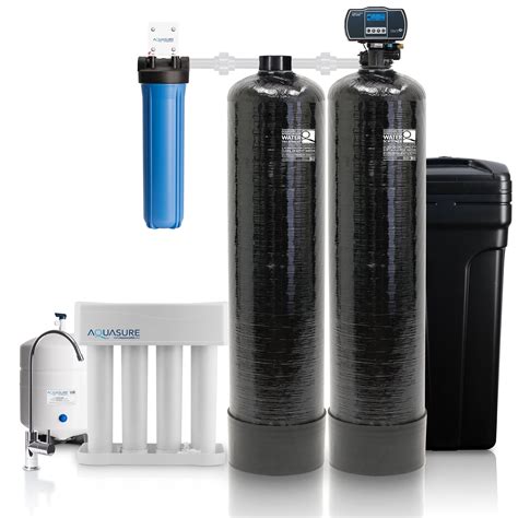 Aquasure Signature Series Complete Whole House Water Treatment System w/water softener, Water ...