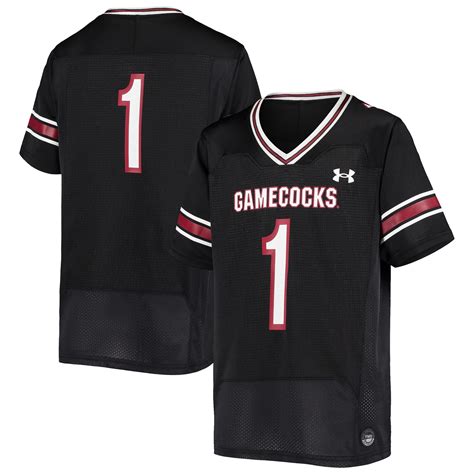 Youth Under Armour #1 Black South Carolina Gamecocks Team Replica ...