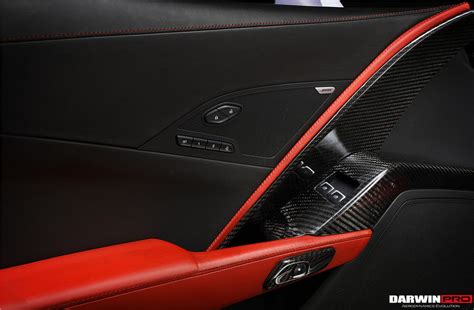 2013-2019 Corvette C7 Z06 Grandsport Dry Carbon Fiber Interior Door Panel Cover Trim