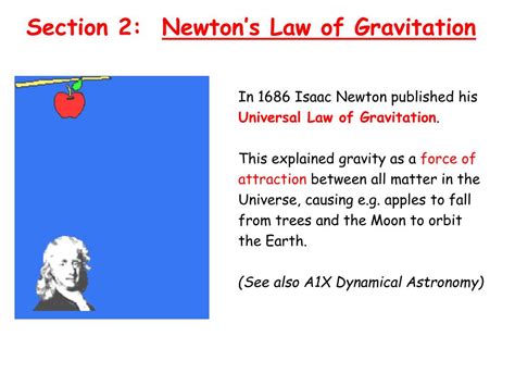 PPT - Section 2: Newton’s Law of Gravitation PowerPoint Presentation - ID:3766925