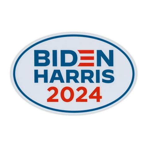 Oval Political Campaign Magnet, Joe Biden Kamala Harris 2024 Logo ...