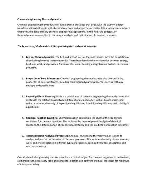 Chemical engineering Thermodynamics - Chemical engineering Thermodynamics: Chemical engineering ...