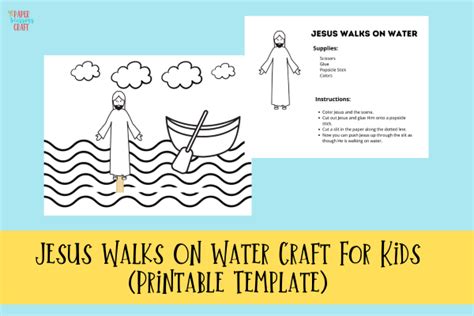 Jesus Walks On Water Craft For Kids (Printable Template)