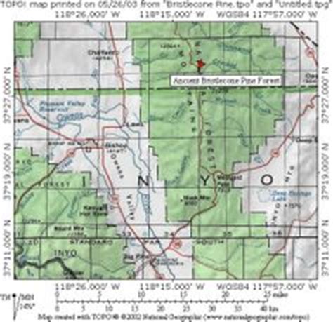 ANCIENT BRISTLECONE PINE FOREST Map for walking...hiking | BRISTLECONE PINE | Bristlecone pine ...