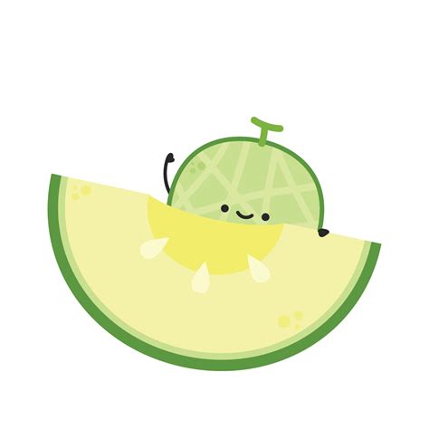 Melon character design. melon on white background. Melon cartoon ...