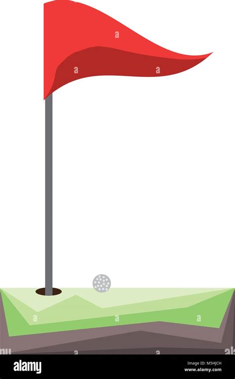 Golf hole and flag icon Stock Vector Image & Art - Alamy