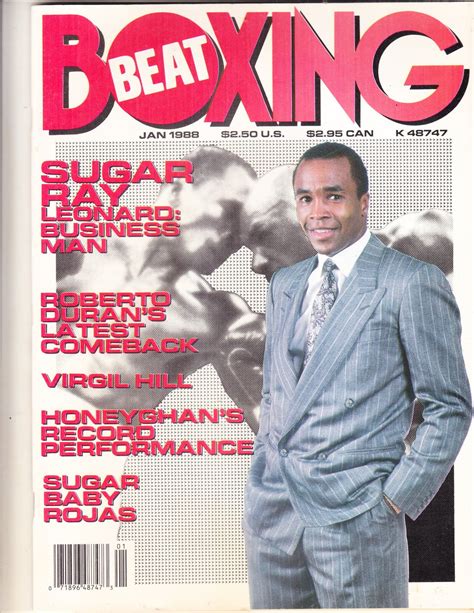 Sugar Ray Leonard Beat Boxing Magazine Jan. 1988 Roberto Duran/virgil Hill