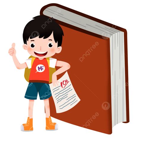 Exam Scores Clipart PNG Images, Cartoon Cute Boy Exam Full Score ...