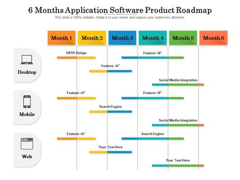 6 Months Application Software Product Roadmap | PowerPoint Slides ...