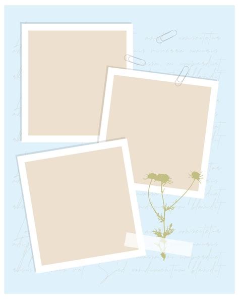 Vintage collage template for photo book, reminders, social media, notes, to do list ...