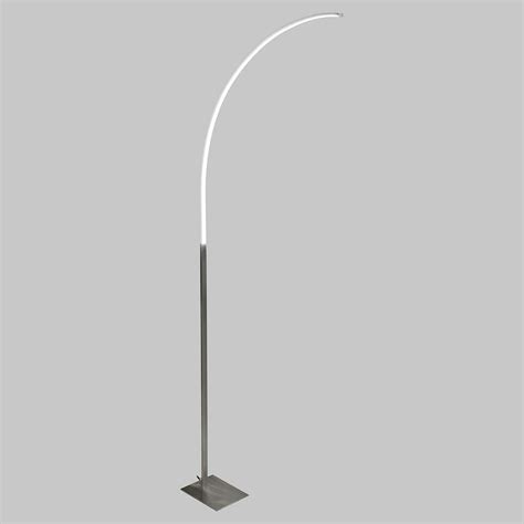 LED Curved Floor Lamp – Satin Nickel – Fabulous Furniture