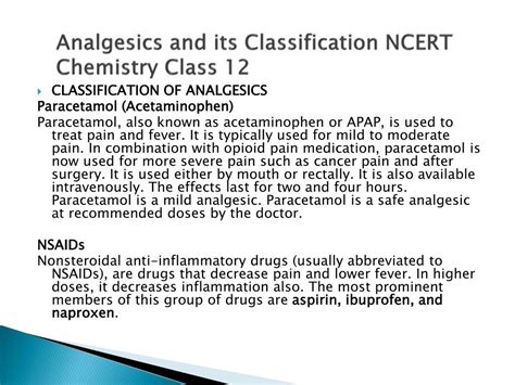 PPT - What are Analgesics and its Classification? NCERT Chemistry Class ...