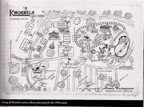 "Knoebel's Grove - Vintage Map PA//? Connection" | Knoebels grove, Best amusement parks, Theme park