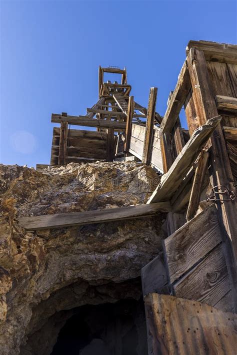 Old Mining Head Frame Ladder Stock Image - Image of mining, gold: 23181139