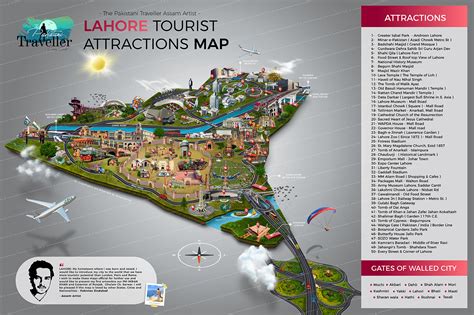 Lahore Tourist Map | Assam Artist