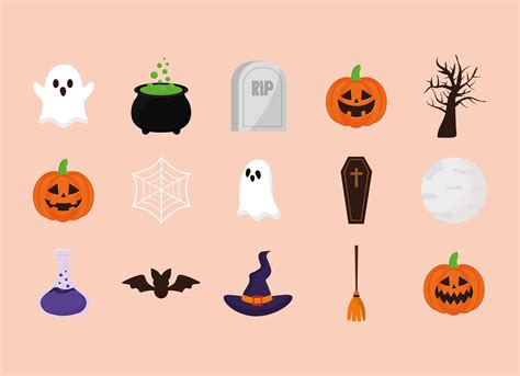 Halloween icon set 2093935 Vector Art at Vecteezy