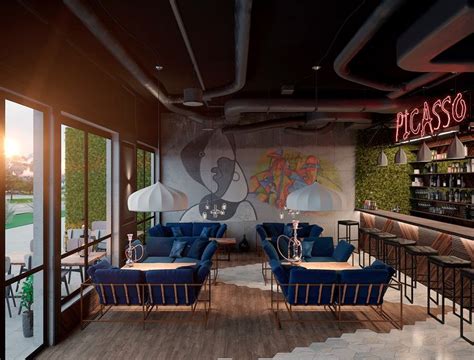 Hookah bar on Behance | Hookah lounge decor, Hookah bar, Bar interior design