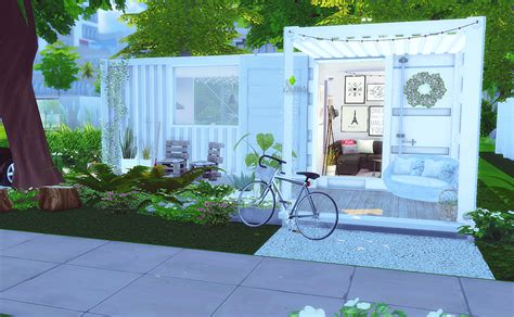 Minimalist Container House | Sims 4 Houses