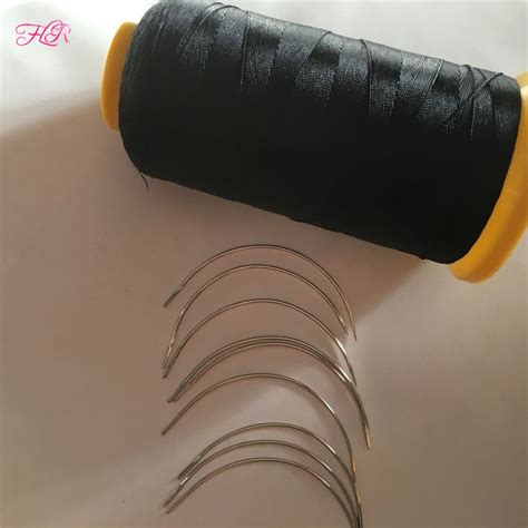 2020 Hair Weaving Needles And Thread 100Units Curved Hair Weaving ...