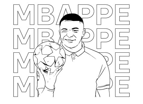 Kylian Mbappé France Coloring Page - Free Printable Coloring Pages