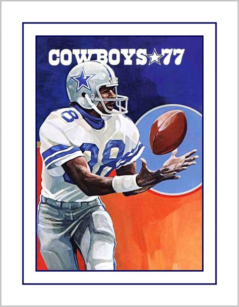 Vintage 1977 Dallas Cowboys Football Poster, Wall Art Gift, 1970s Drew ...