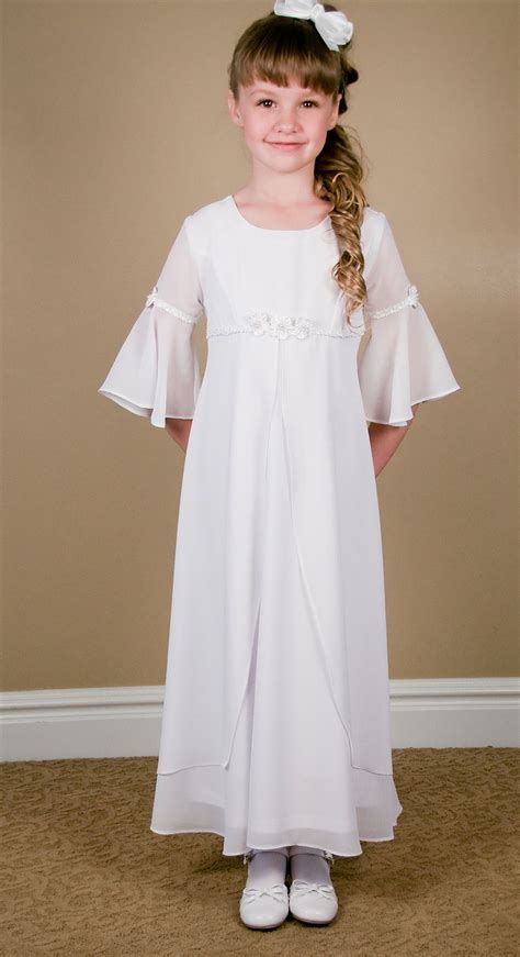 Firefly | Kids white dress, Girls baptism dress, Lds temple dress