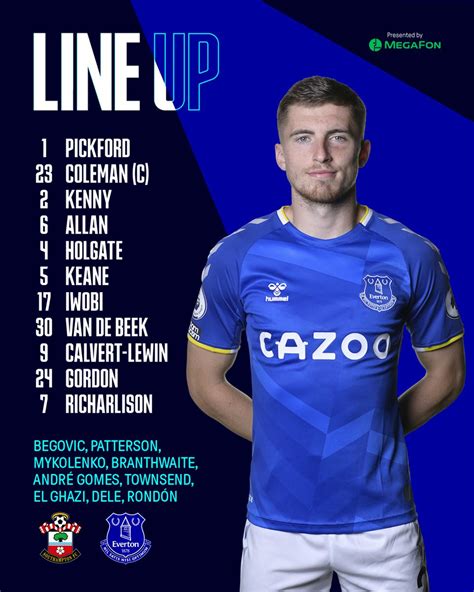 Everton on Twitter: "Today's Toffees! #SOUEVE…